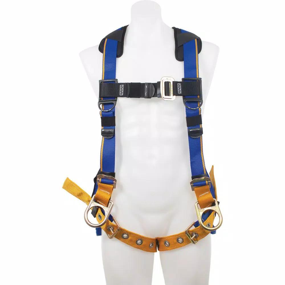 Werner Blue Armor 1000 Positioning Harness, 3 D-Rings, Medium/Large