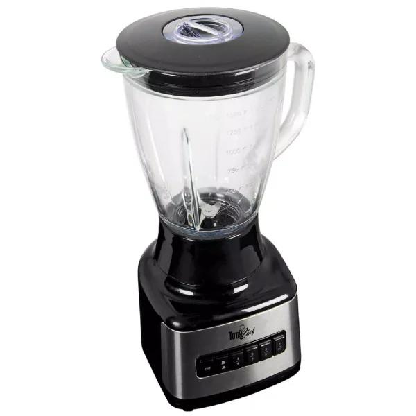 Total Chef 500-Watt 8-Speed Stand Blender with 50 oz. Glass Pitcher, Black