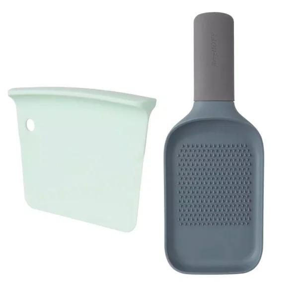 BergHOFF Leo 2-Piece Mint and Blue Prep Set - Slicer and Ginger Grater