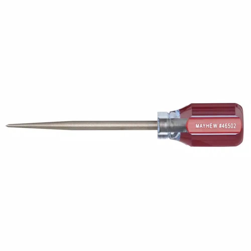 Mayhew 1/4 in. Scratch Awl with 5-1/2 in. Blade, 6-1/4 in. OAL, Alloy Steel
