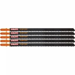Hilti 6 in. 6 TPI High Carbon Steel T-Shank Premium Jig Saw Blades for Wood (5-Pack) thumbnail 1