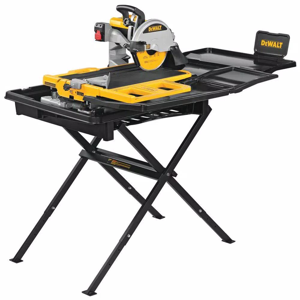 DEWALT 10 in. High Capacity Wet Tile Saw with Stand, 15 Amp Corded Specialty Saw