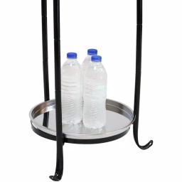 Sunnydaze Decor 5-Gallon Stainless Steel Ice Bucket Cooler with Iron Stand and Serving Tray thumbnail 5