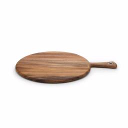 Ironwood Handcrafted Acacia Wood Round Cheese Board and Serving Paddle, 16-inch thumbnail 1