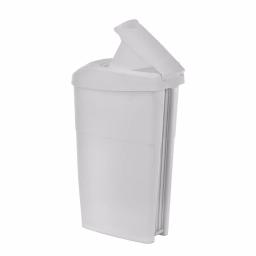 Alpine Industries 19 Qt. White Step-On Sanitary Napkin Receptacle & Waste Basket thumbnail 3