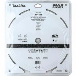 Makita 12 in. 60T Carbide-Tipped Max Efficiency Miter Saw Blade thumbnail 8
