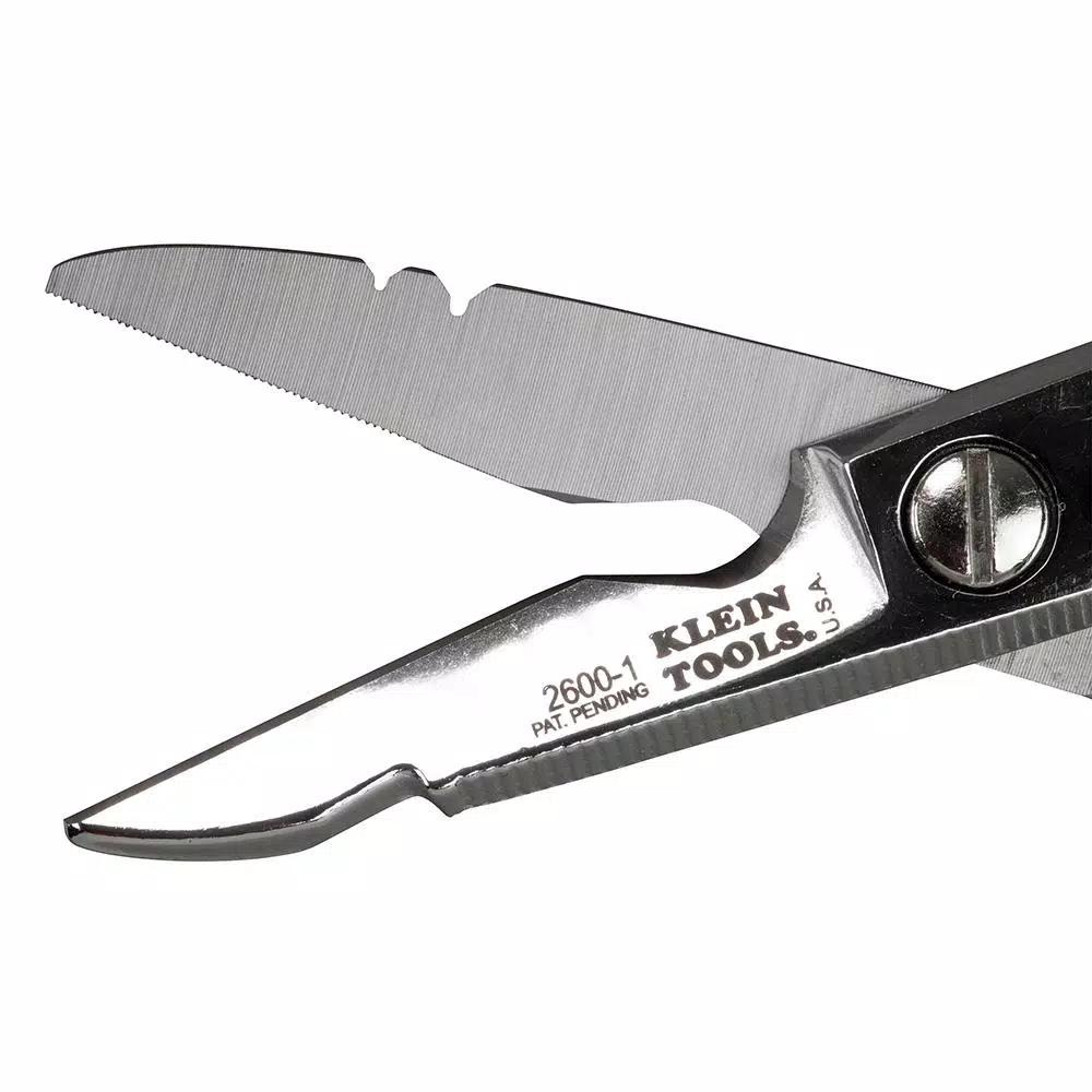 Klein Tools All-Purpose Electrician's Scissors with Serrated High Carbon Steel Blades