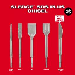 Milwaukee 1/4 in. x 8 in. SDS-Plus SLEDGE Steel Mortar Knife Chisel Bit thumbnail 5