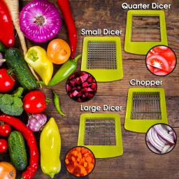 MegaChef 8-in-1 Multi-Use Slicer Dicer and Chopper with Interchangeable Blades and Bonus Peeler thumbnail 2