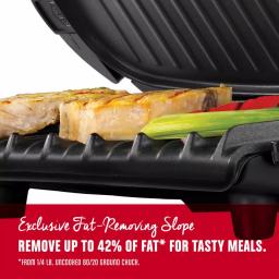 George Foreman 5-Serving Indoor Electric Grill and Panini Press, Red thumbnail 6