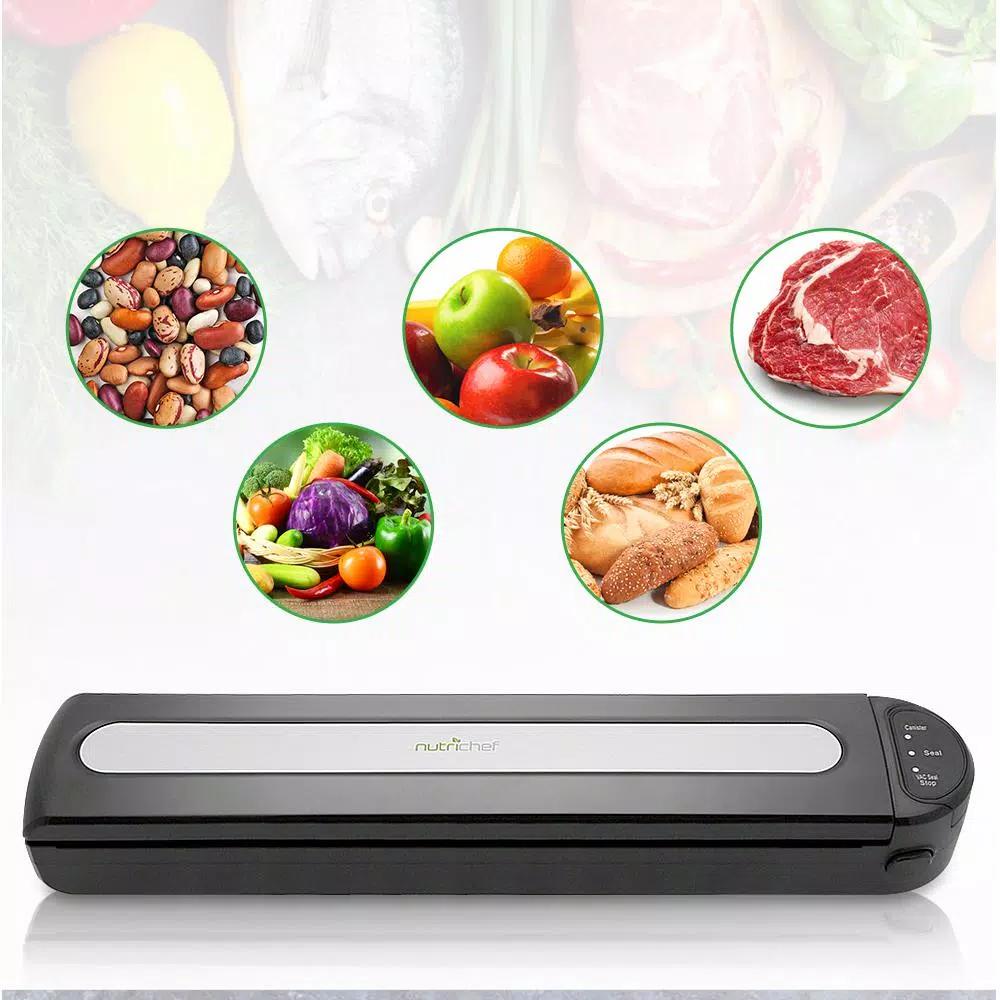 NutriChef Compact Electric Vacuum Sealer with Reusable Food Bags