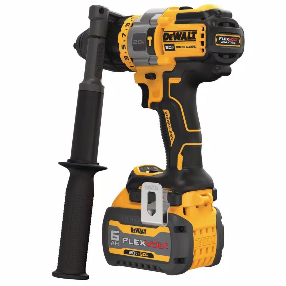 DEWALT 20V MAX Brushless 1/2 in. Hammer Drill/Driver Kit with FLEXVOLT ADVANTAGE & 6.0 Ah Battery