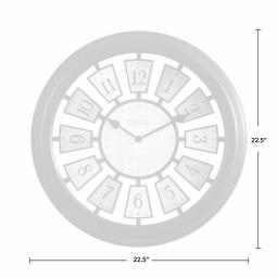 FirsTime & Co. Black Mercantile Plaques Wall Clock - Industrial Farmhouse Design thumbnail 3
