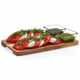 Libbey Acaciawood 3-Piece Glass Dipping Bowl Set with Wood Serving Board thumbnail 3