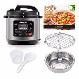GoWISE USA 6 Qt. Stainless Steel Electric Pressure Cooker, 12-in-1 Multicooker with 12 Presets thumbnail 2