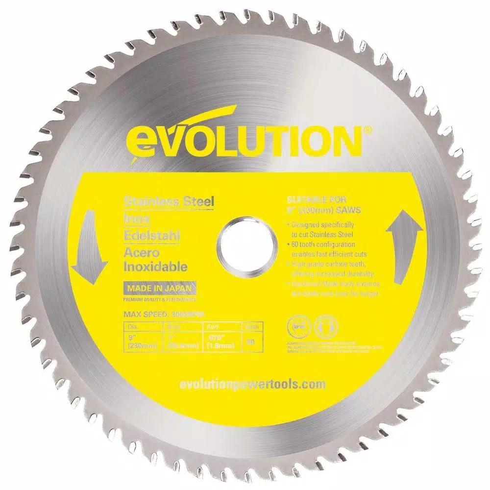 Evolution Power Tools Evolution 8 in. 54-Teeth Carbide Metal Cutting Saw Blade for Stainless Steel