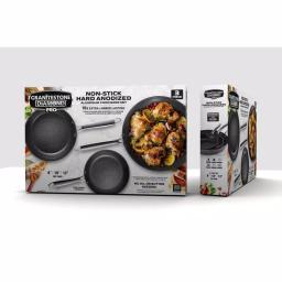 Granitestone Professional 3-Piece Hard Anodized Diamond Infused Nonstick Fry Pan Set, Induction Capable thumbnail 4