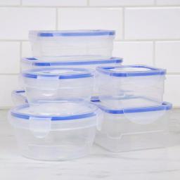 Kitchen Details 16-Piece Food Storage Container Set with Airtight Clip-Lock Lids, Blue thumbnail 5
