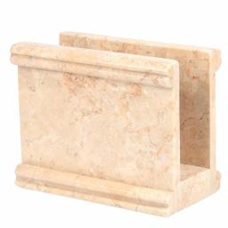 Creative Home Natural Beige Champagne Marble Napkin Holder Stand - Elegant Tabletop Dispenser thumbnail 1