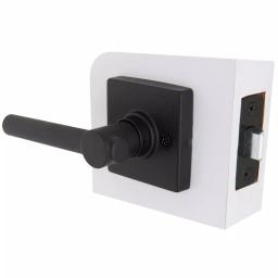 Defiant Highland Matte Black Passage Door Lever with Square Rose thumbnail 5