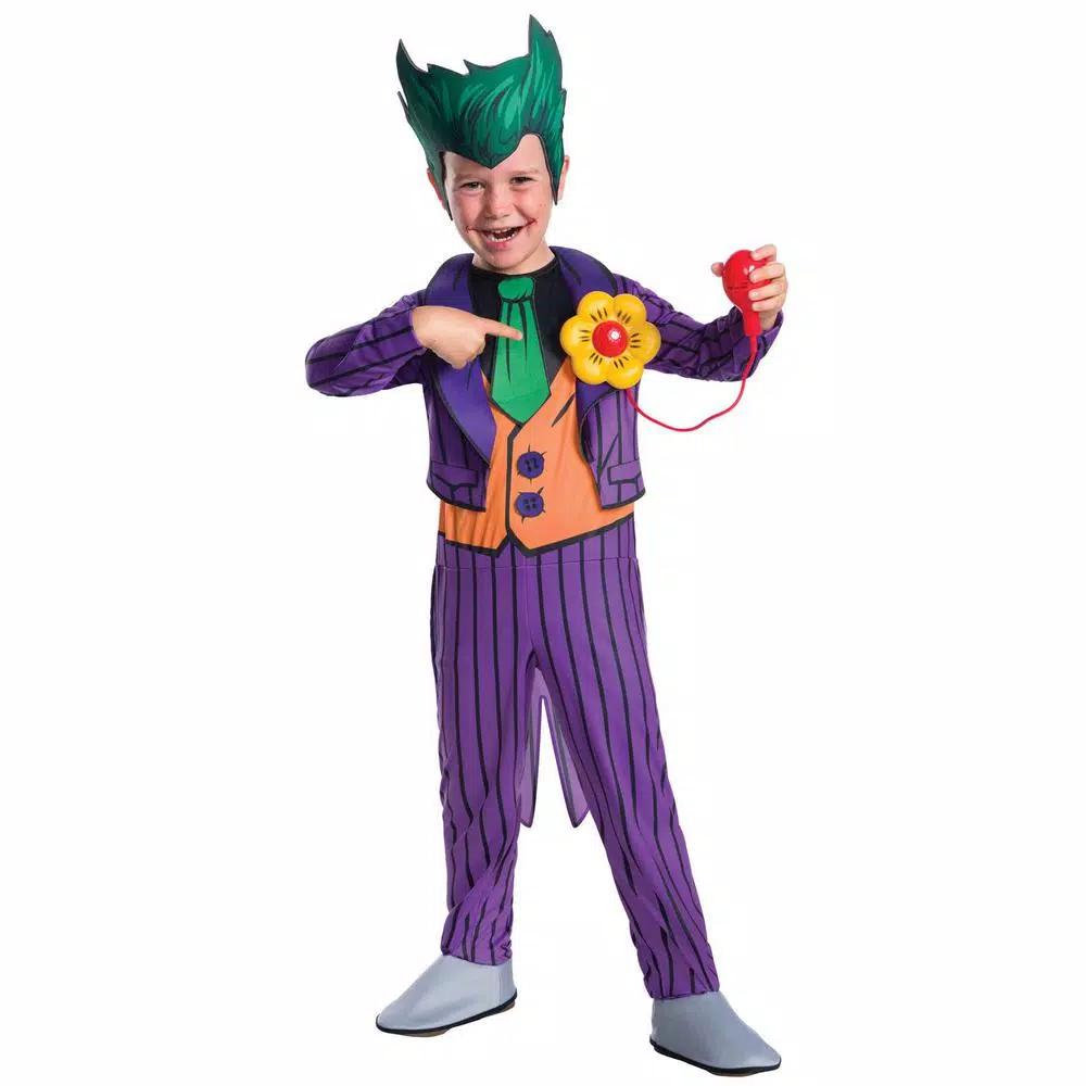 DC Comics Batman Arkham City Deluxe Joker Kids Halloween Costume - Boys Medium