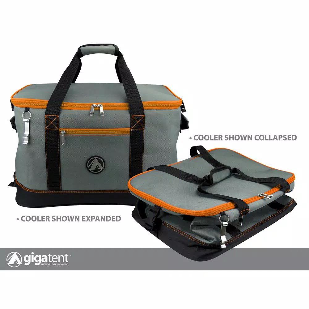 GigaTent Bushwick Collapsible Soft Cooler with Bottle Opener, 48 Can Capacity, Orange
