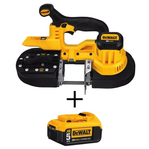 DEWALT 20V MAX Cordless Band Saw Kit with (1) 20V 5.0 Ah Battery