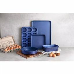 GRANITESTONE Classic Blue Pro 0.8mm Titanium and Diamond Infused Non-Stick 5 Piece Bakeware Set thumbnail 3