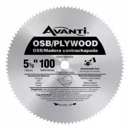 Avanti 5-1/2 in. 100-Teeth OSB/Plywood Circular Saw Blade thumbnail 1
