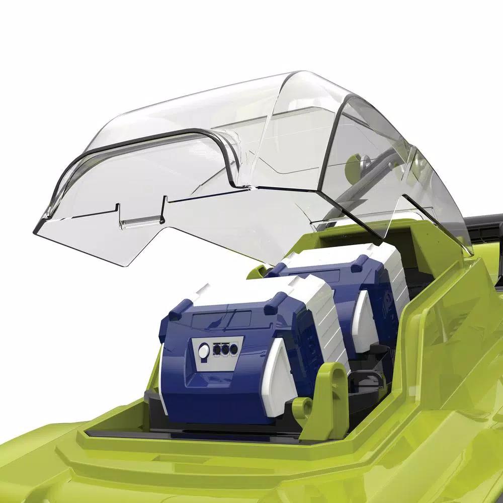 Sun Joe 48V iON+ 17 in. Cordless Electric Walk Behind Push Lawn Mower Kit with 2x 4.0 Ah Batteries and Charger