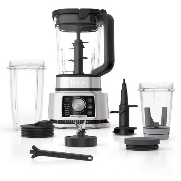 Ninja Foodi Power Pitcher 72 oz. Single Speed Silver Blender with smartTORQUE, 1400 Peak Watts
