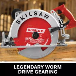 SKILSAW 10-1/4 in. 15 Amp Worm Drive Circular Saw with Diablo Carbide Blade thumbnail 2