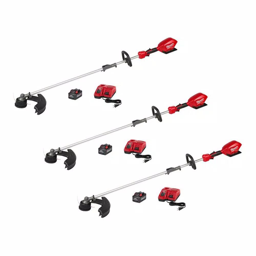 Milwaukee M18 FUEL QUIK-LOK Cordless String Trimmer Kit with (3) 8.0 Ah Batteries and Charger