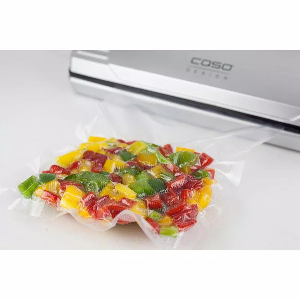 Caso VC 10 Stainless Steel Food Vacuum Sealer with Food Management App and 2 Vacuum Rolls