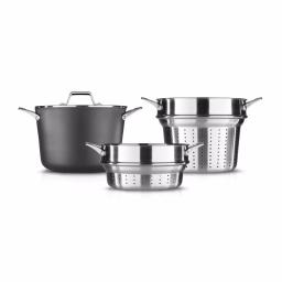 Calphalon Premier 12 qt. Hard-Anodized Nonstick Multi-Pot Set with Pasta and Steamer Inserts thumbnail 1