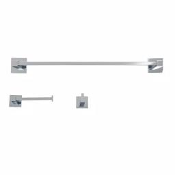 Italia Capri 3-Piece Polished Chrome Bathroom Hardware Set thumbnail 1