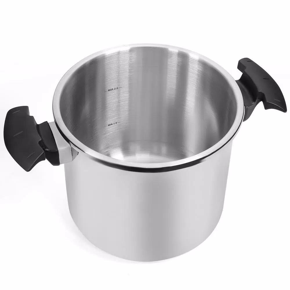 Barton 8 Qt. Turbo Stainless Steel Pressure Cooker, Induction Compatible with Easy-Lock Lid