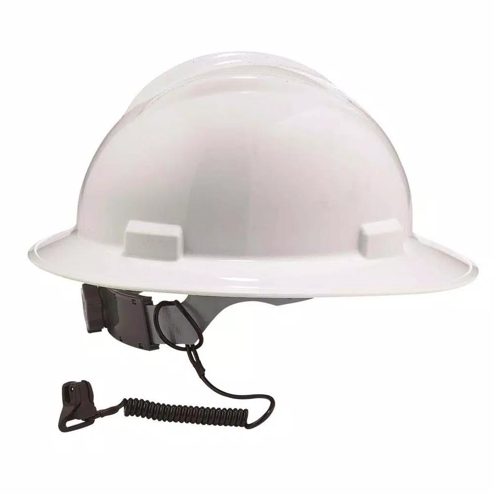 Ergodyne Squids 3158 Black Coiled Hard Hat Lanyard with Double Lock Buckle