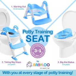 Babyloo Bambino 3-in-1 Convertible Toddler Potty Trainer and Step Stool - Blue thumbnail 10