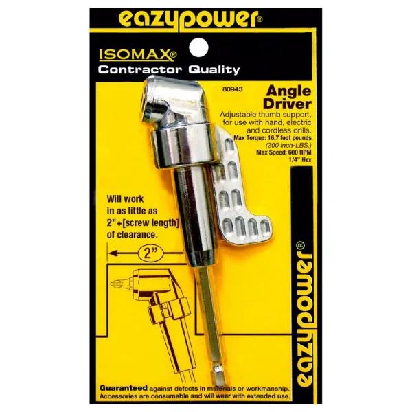 eazypower ARES Right Angle Drill Attachment with 1/4 in. Hex Shank and Adjustable Support Handle