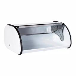 Honey-Can-Do Retro White Rolltop Bread Box - Steel Kitchen Storage Container thumbnail 3