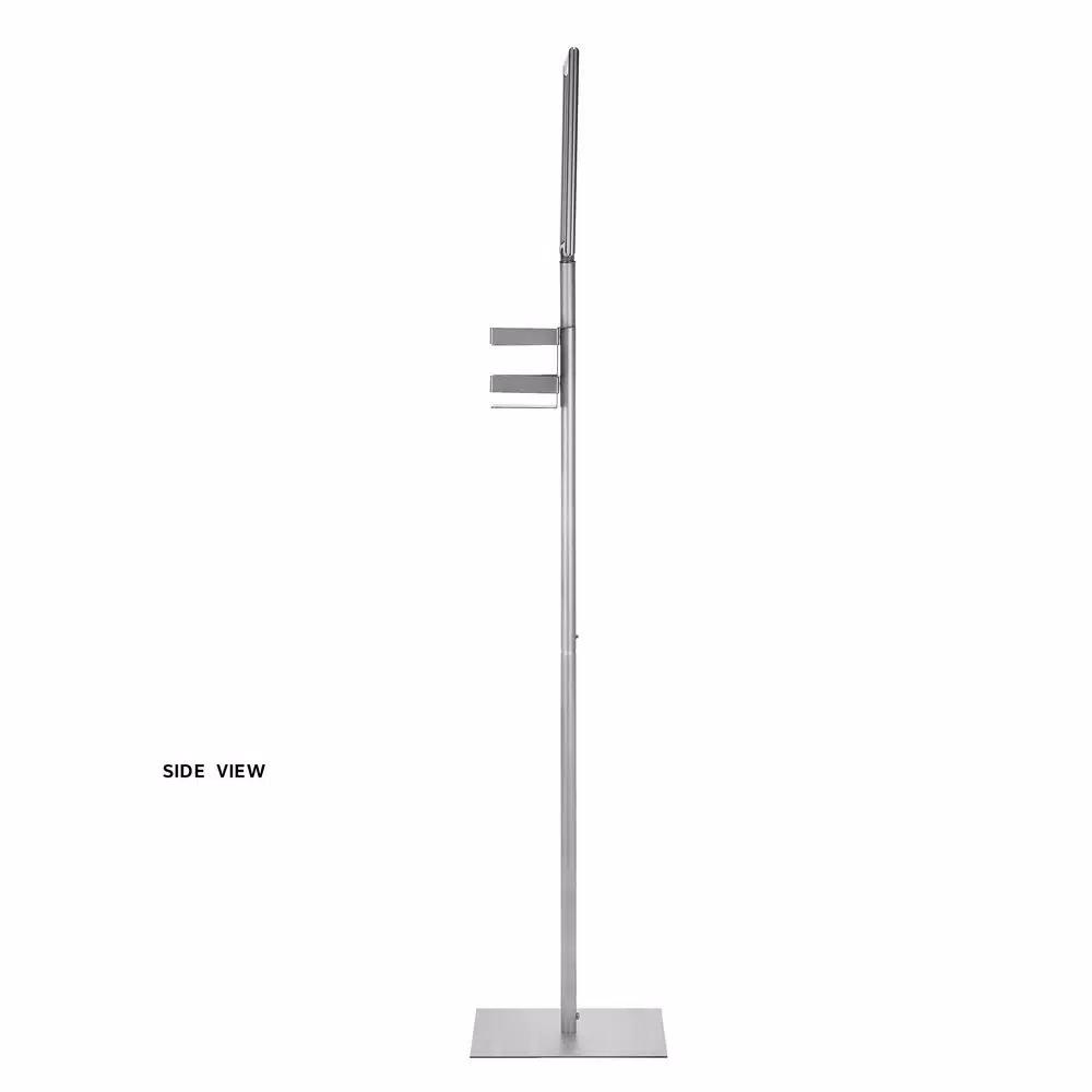 Alpine Industries 60.5 in. Sanitizing Wipes Dispenser Stand with 2-Sided Sign Holder