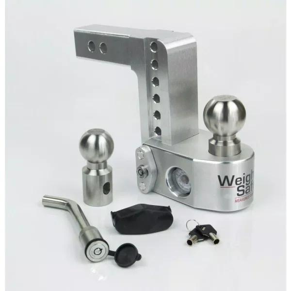 Weigh Safe Weigh-Safe 6 in. Drop Adjustable Class V Ball Mount with Built-In Hydraulic Scale