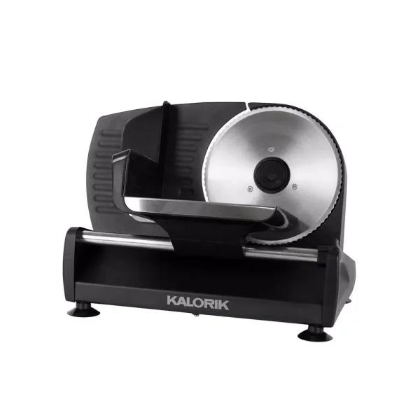 Unbranded Kalorik 200W Professional Food Slicer with 7.5 in. Stainless Steel Serrated Blade, Black