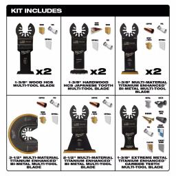 Milwaukee OPEN-LOK Oscillating Multi-Tool Blade & Sandpaper Starter Kit, 36-Piece thumbnail 3