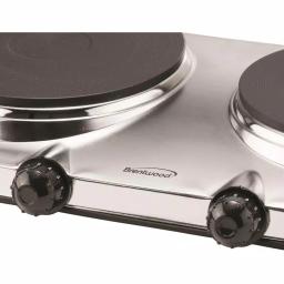 Brentwood Appliances 1440W 2-Burner Silver Electric Hot Plate thumbnail 4