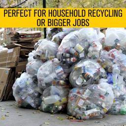 Aluf Plastics 55 Gallon Heavy-Duty Clear Recycling Bags, 1.5 Mil, 100-Count thumbnail 3