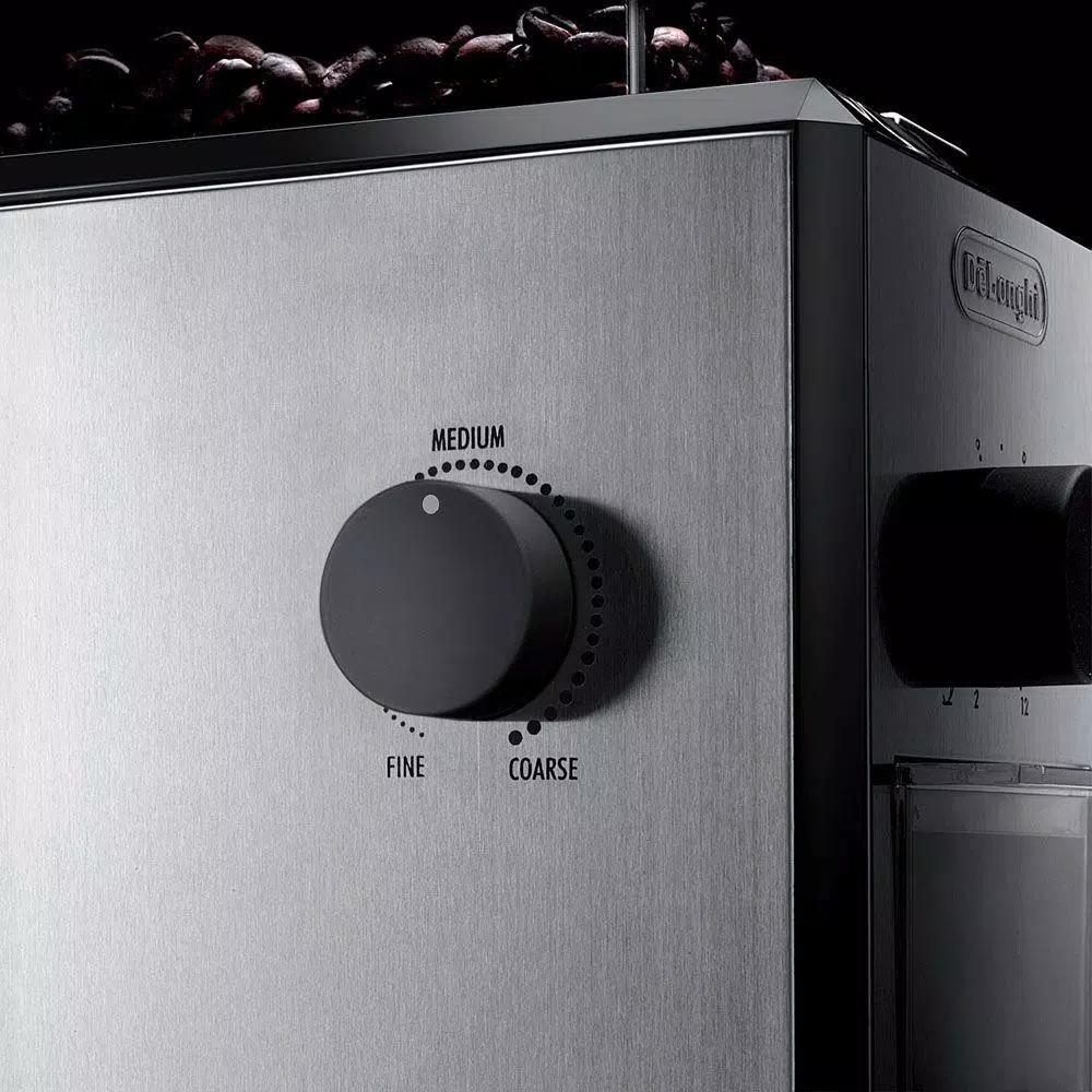 DeLonghi De'Longhi Stainless Steel Conical Burr Coffee Grinder with 3 Grind Settings