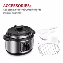 Geek Chef 8 Qt. Stainless Steel Electric Oval Pressure Cooker with 12 Preset Functions thumbnail 6