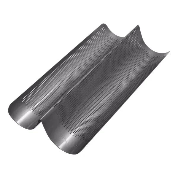 Chicago Metallic Commercial II Perforated French Bread Pan, Dual Non-Stick Aluminized Steel